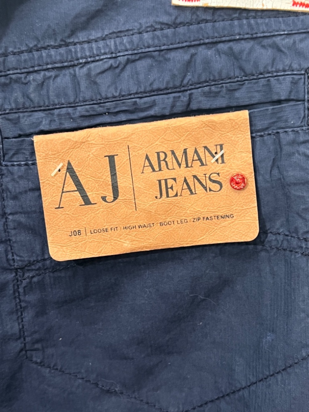 NWT Vintage Armani Jeans women's high rise bootcut trousers Size 28 - Picture 6 of 16